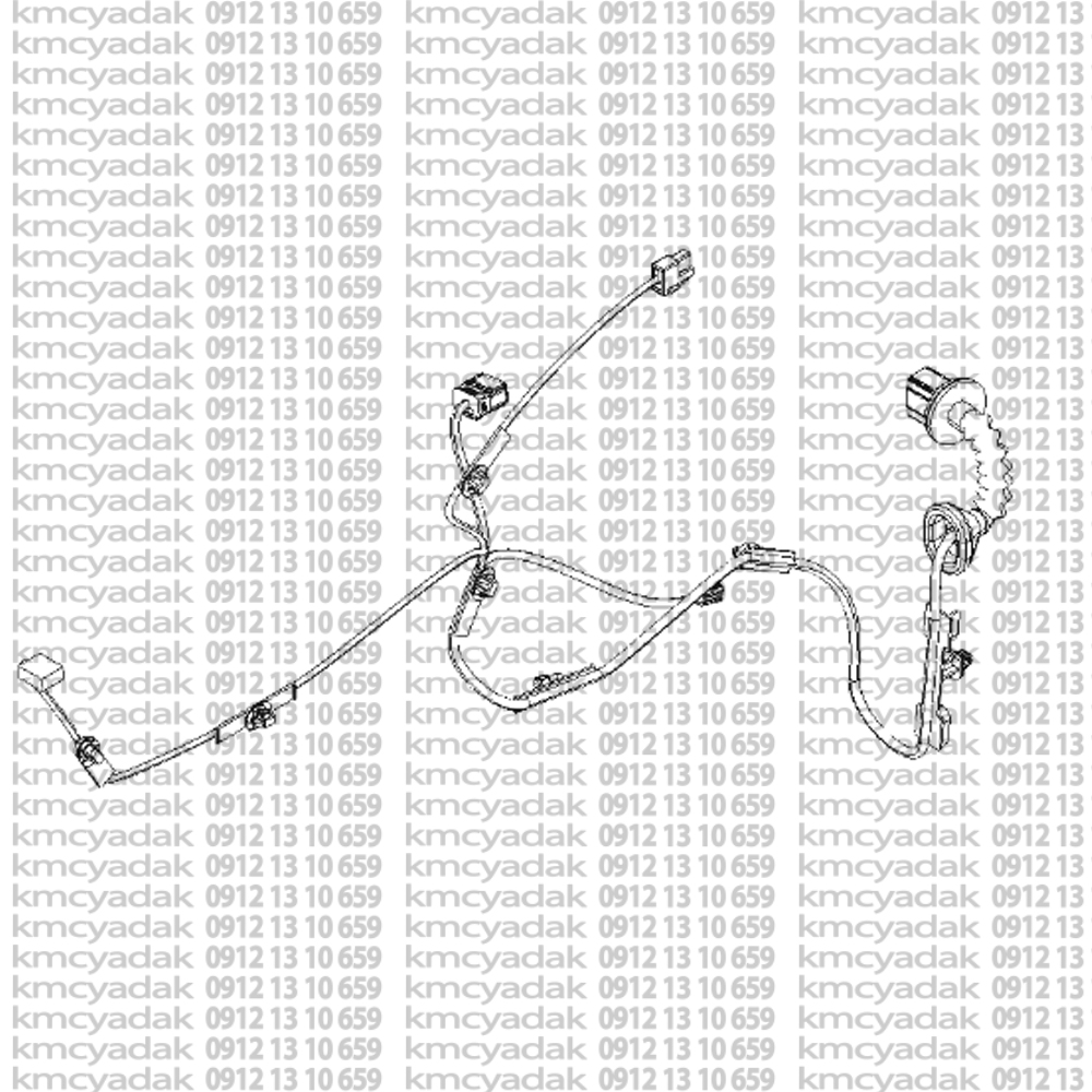 دسته سيم درب عقب راستT9-کی ام سی تی9