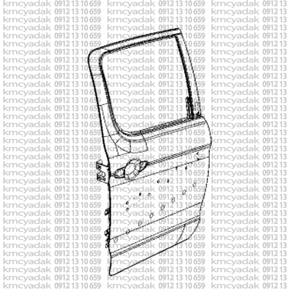 درب عقب راستT9-کی ام سی تی9