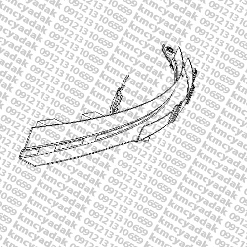 ريل راهنماي شيشه درب عقب راستT8-کی ام سی تی8