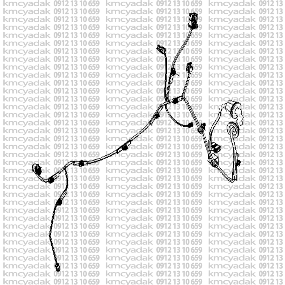 دسته سيم درب جلو راستT8-کی ام سی تی8