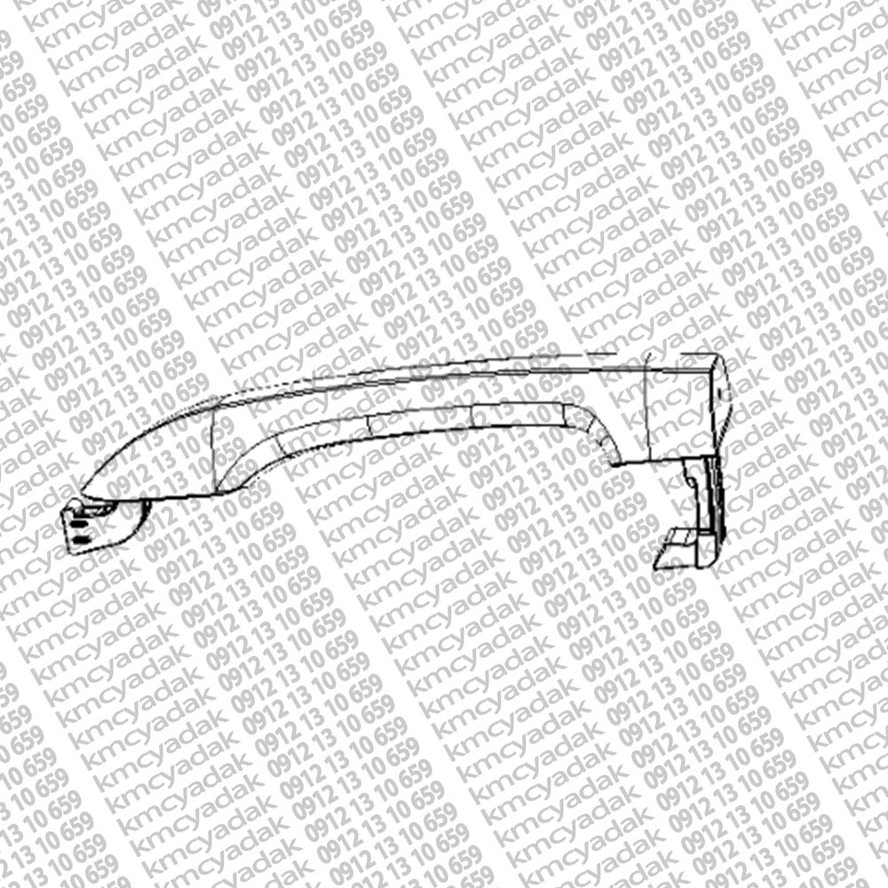 دستگيره بيروني دربهاي چپ-استيلT8-کی ام سی تی8