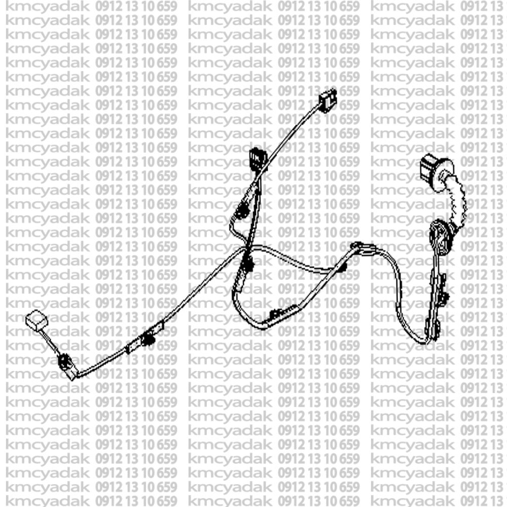 دسته سيم درب عقب راستT8-کی ام سی تی8